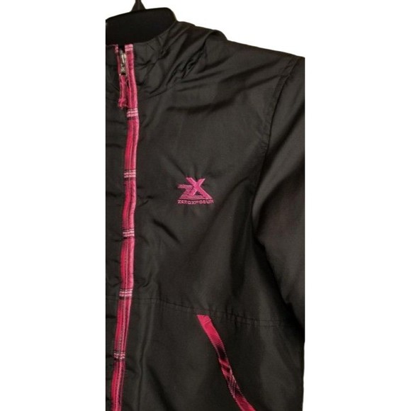 Zeroxposur Girls Black Pink Jacket Size Medium 10/12 Hooded - Picture 3 of 5